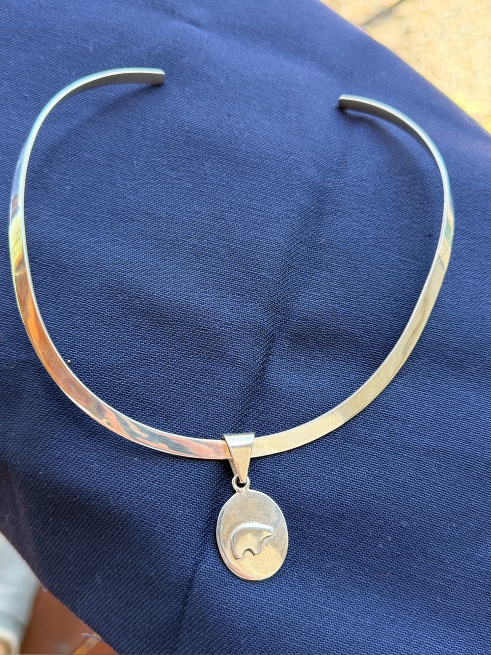 Sterling Silver Collar Necklace with pendant